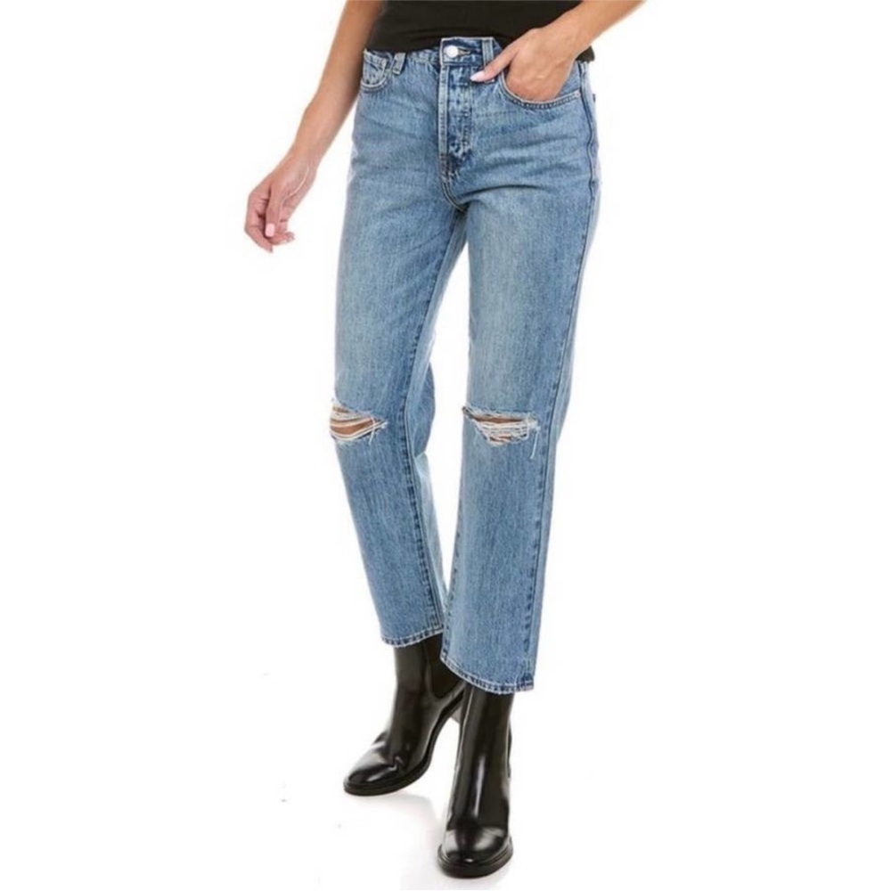 PISTOLA Charlie High-Rise Straight Crop Jeans Distressed P6883RLP-WAC Size 29